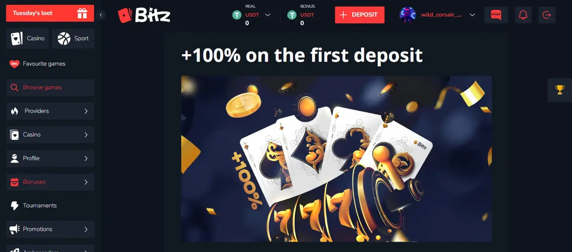 Live-казино Bitz
